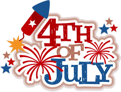 2019 4th fireworks clipart image